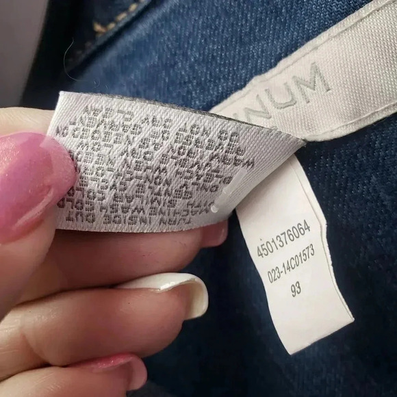 Chico's Platinum Embroidered Denim Jacket - Picture 4 of 8